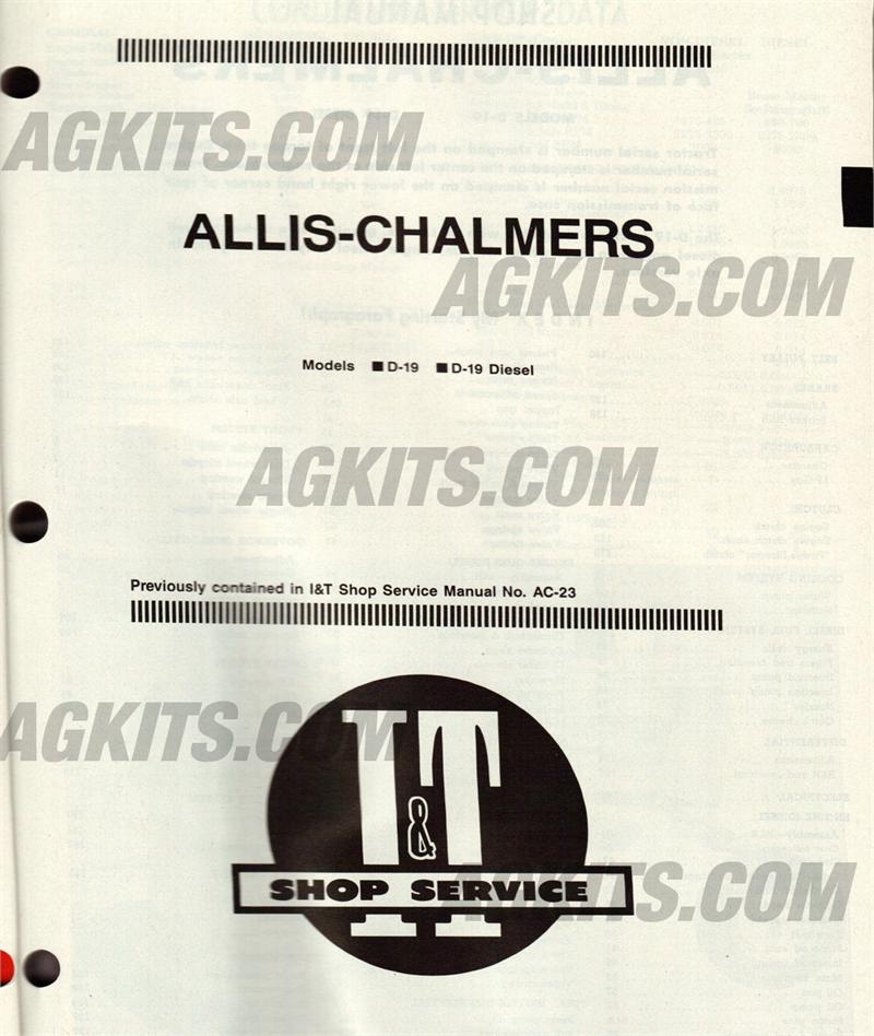 Allis Chalmers Tractor Repair Manual