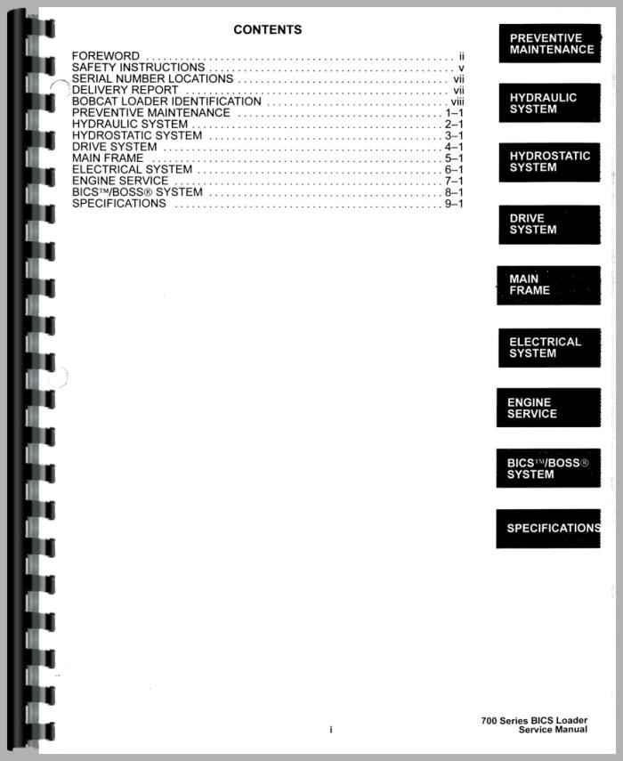 Bobcat 751 Skid Steer Loader Service Manual