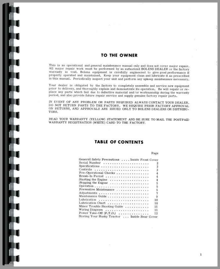 Bolens 1050 Lawn Amp Garden Tractor Operators Amp Parts Manual Htbo Op1050