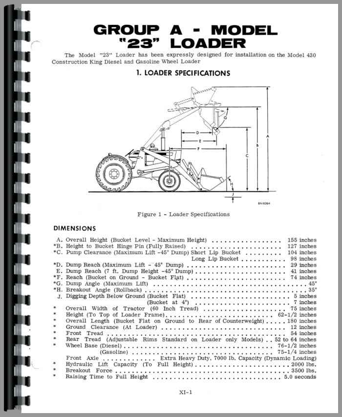 Case 23 Loader /& Backhoe for 430 Construction King Parts Catalog Manual
