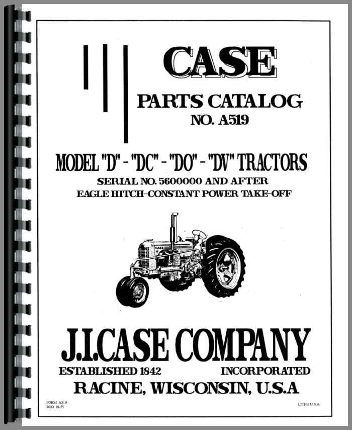 Case DC4 Tractor Parts Manual