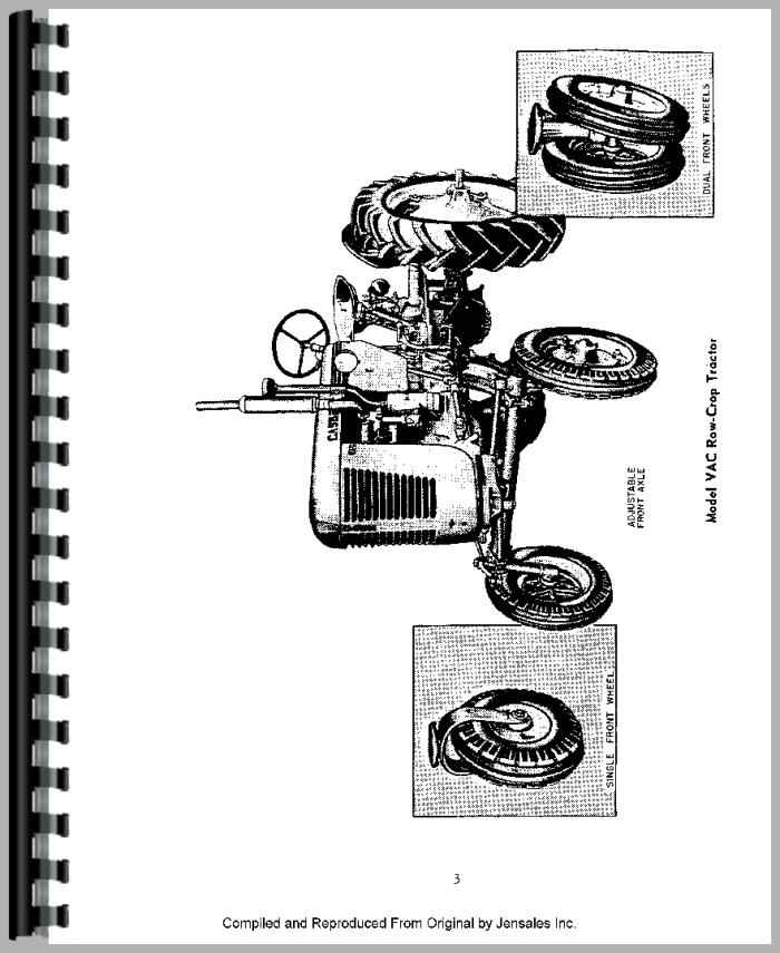 Case VAC Tractor Operators Manual