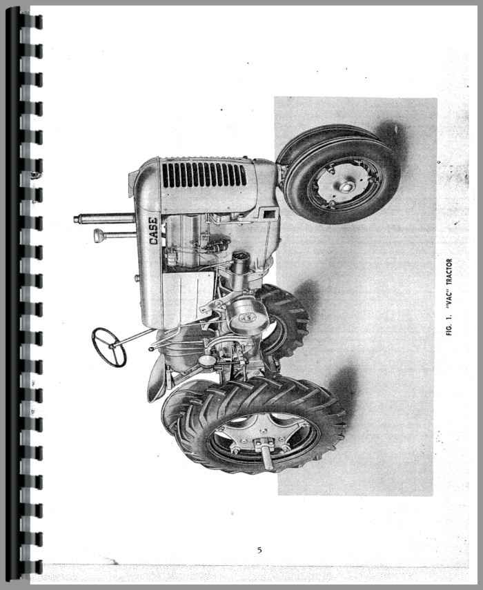 Case VAC Tractor Operators Manual