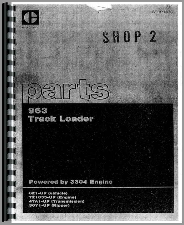 Caterpillar 963 Traxcavator Parts Manual