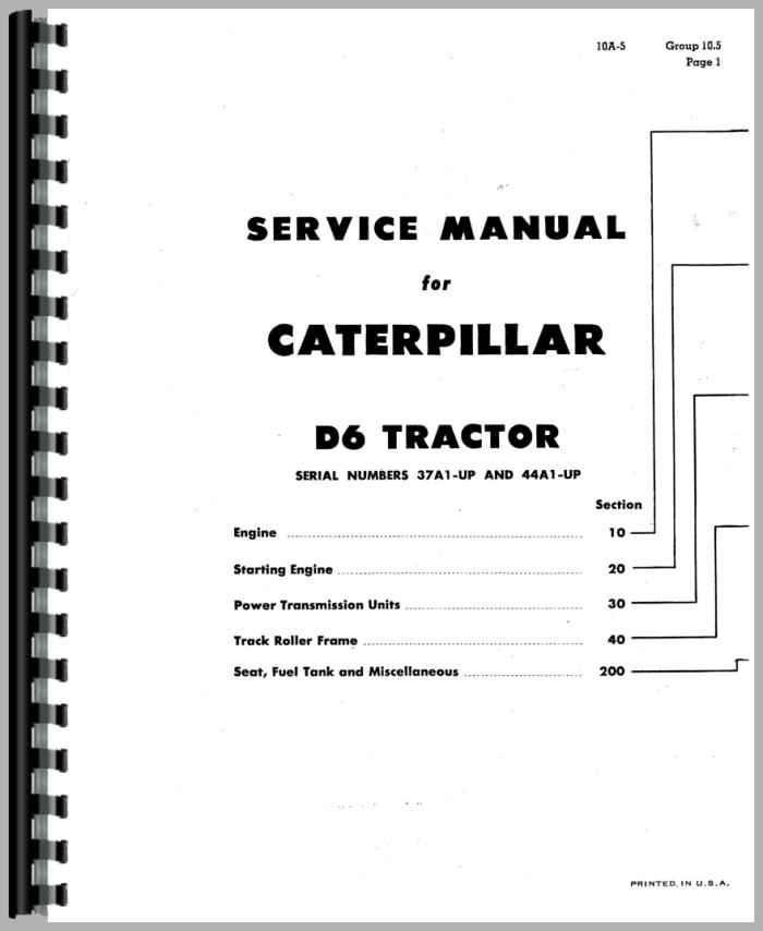 Caterpillar D6D Tractor Shop Repair Service Manual - SENR7432 - Acceptable Condition