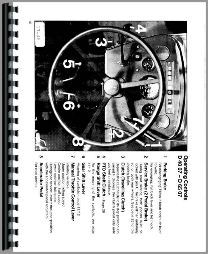 Manuale Deutz D 7506 Supporto 10/1968 DEUTZ Istruzioni Per L'Uso 