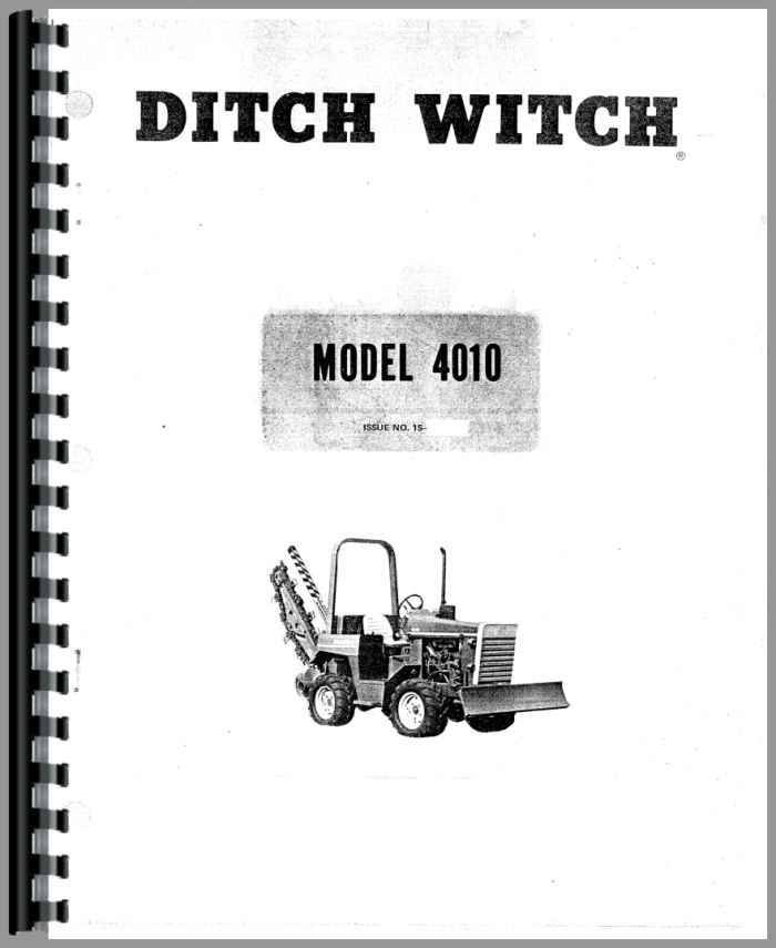 Ditch Witch 4010 Trencher Operators Manual