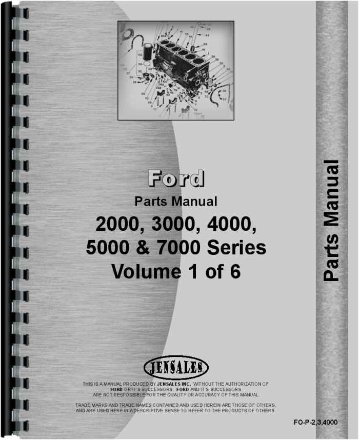 Ford 3000 Tractor Parts Manual