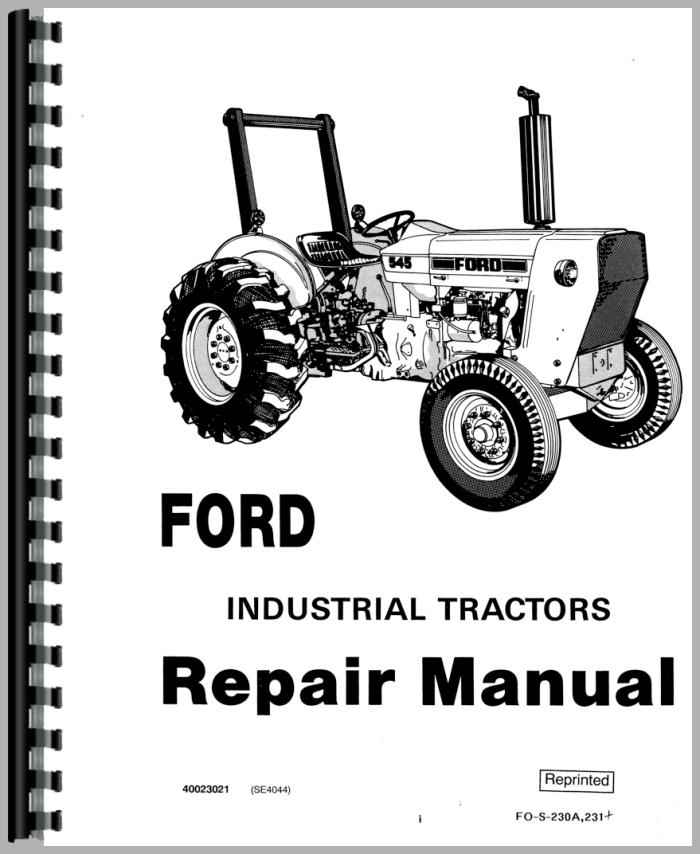 Ford 230A 231 335 340 340A 340B Industrial Tractor Service Manual Overhaul Vol 3 