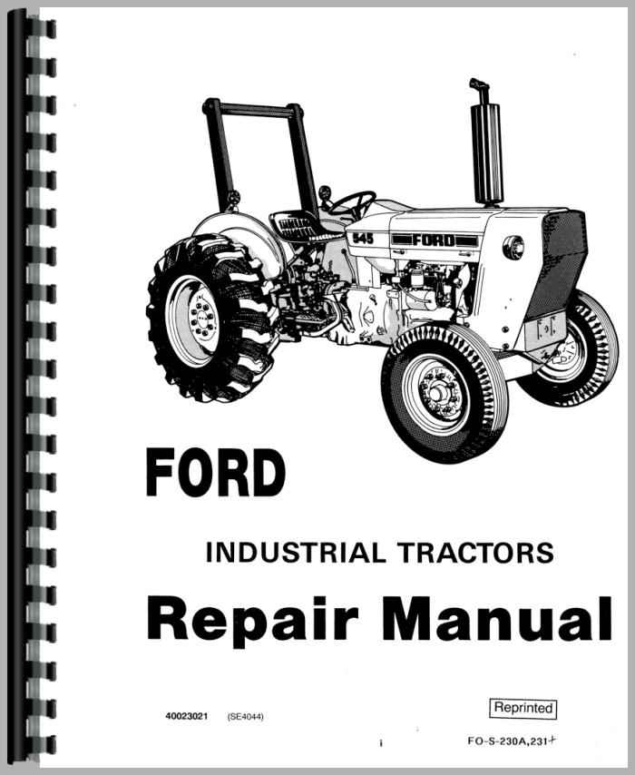 Ford 345C 445C 545C Tractor Loader Service Repair Manual - Shop Manual
