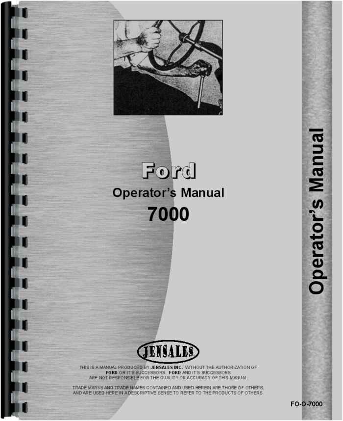 Ford 7000 operating manual