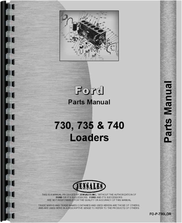 Ford 735 Industrial Loader Attachment Parts Manual