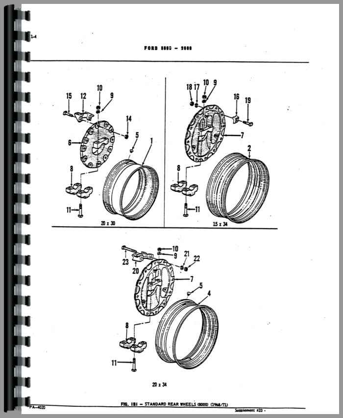 Ford 8000 Tractor Parts Manual