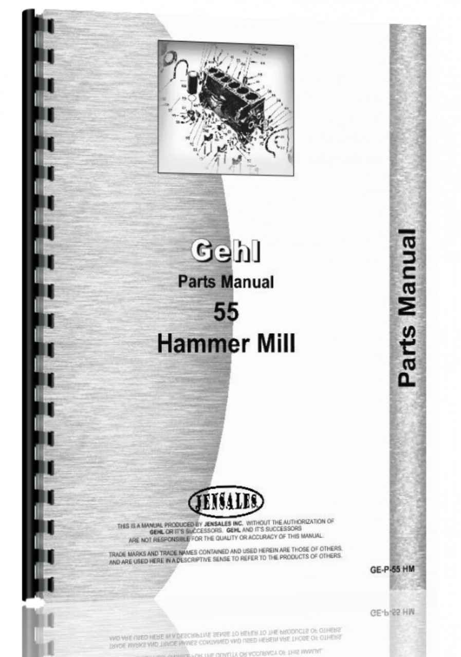 Gehl 55 Hammer Mill Parts Manual