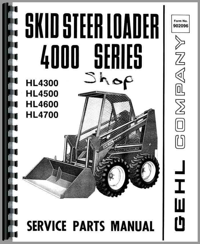Gehl HL4500 Skid Steer Loader Parts Manual