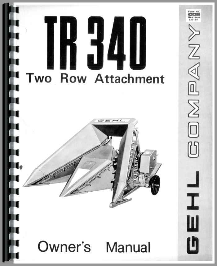 Gehl TR3038 Corn Head Operators Manual