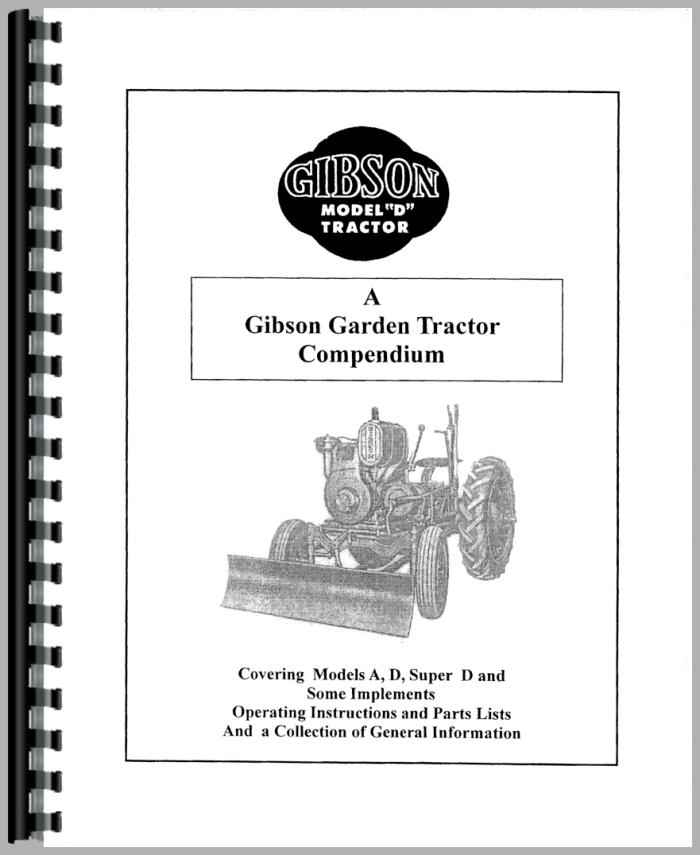 Gibson D Tractor Operators Parts Manual (HTGI-BOPA)