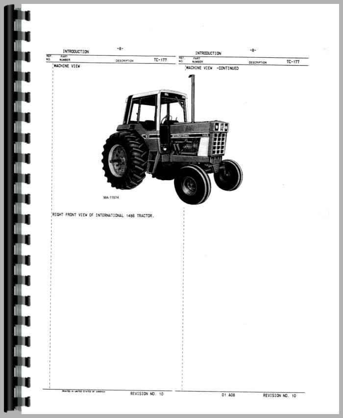 Case IH 585 Tractor Parts Manual Catalog Book Assembly Schematic Exploded Views