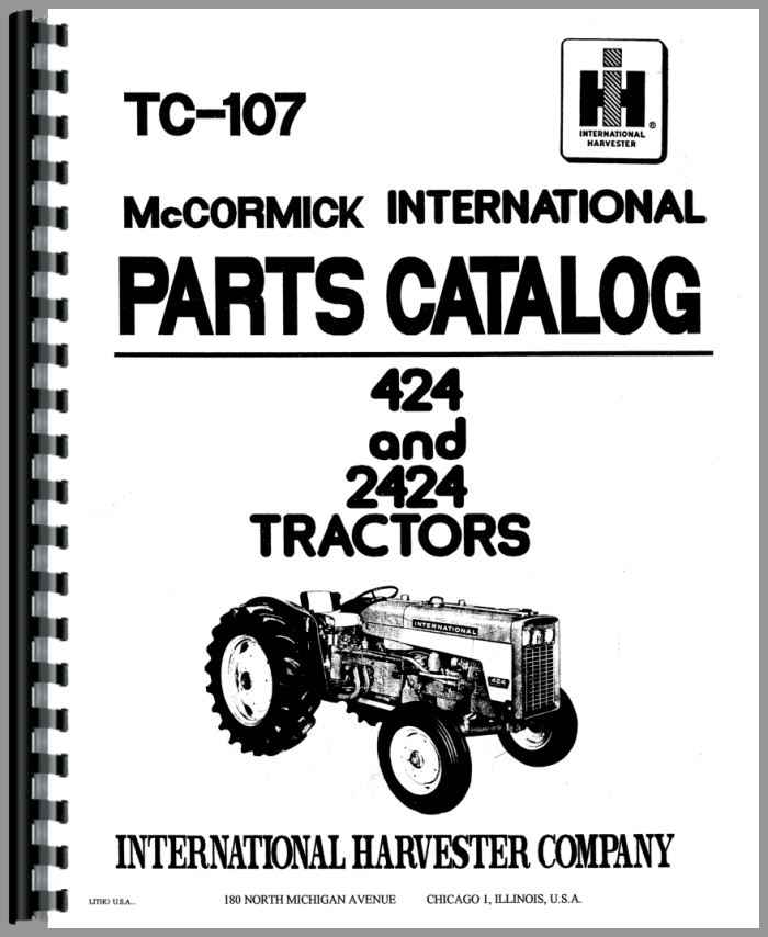 International Harvester 2424 Industrial Tractor Parts Manual