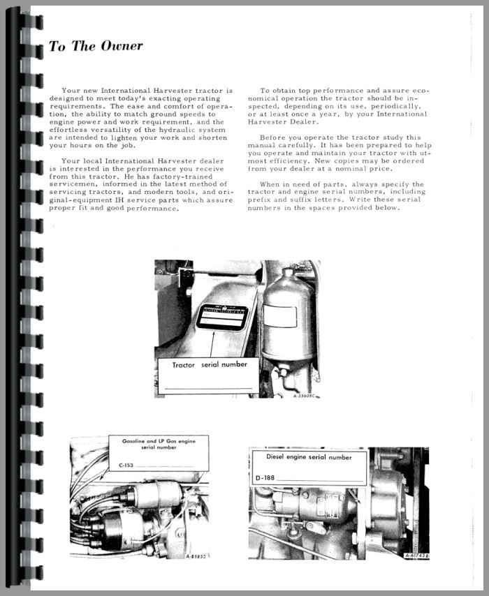 thumbnail image 2 of International Harvester 2504 Industrial Tractor Operator's Manual – IH OEM Reprint 2 of 6