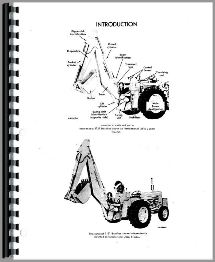 International Harvester 3444 Backhoe Attachment Operators Manual
