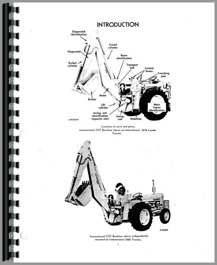 International Harvester 270A 270-A Tractor Backhoe Hoe Chassis Service Manual IH