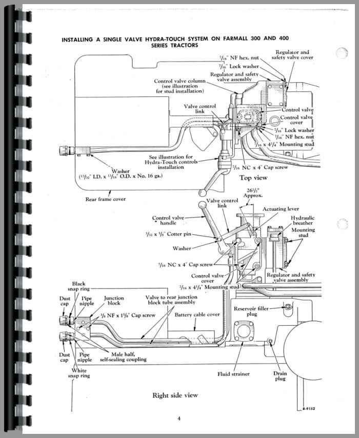 Farmall 400 Tractor Hydra Touch System Parts Manual