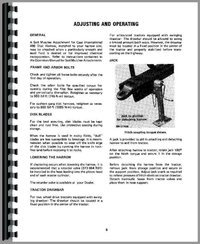 International 496 disk manual
