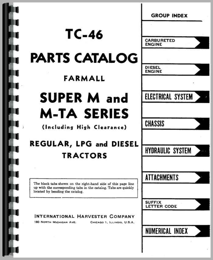 Farmall Super C Tractor Parts Manual Catalog – International IH OEM Style 📘