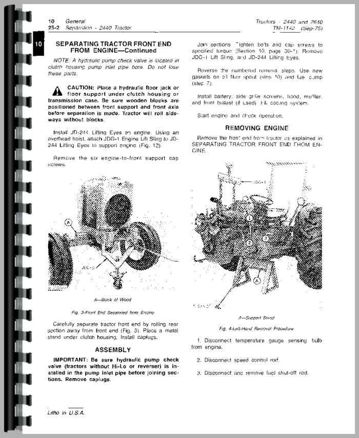John Deere 2440 Tractor Service Manual