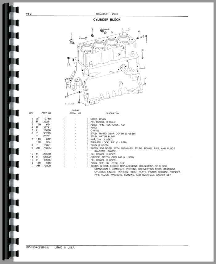 John Deere 2640 Tractor Parts Manual