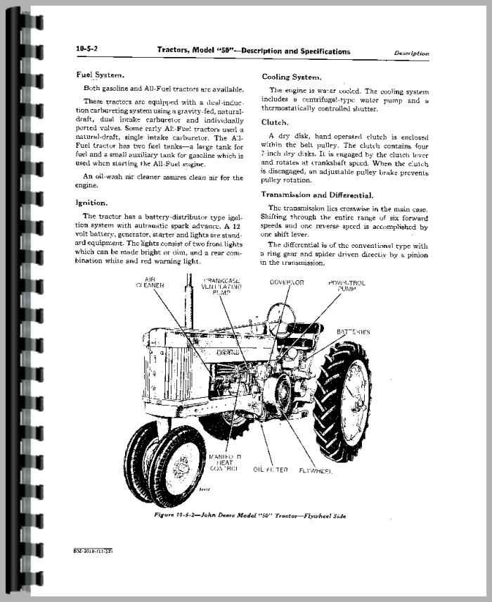 John Deere 50 Tractor Service Manual