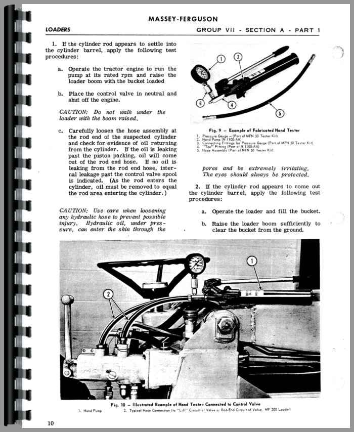Massey Ferguson MF 100 Loader Parts Manual 