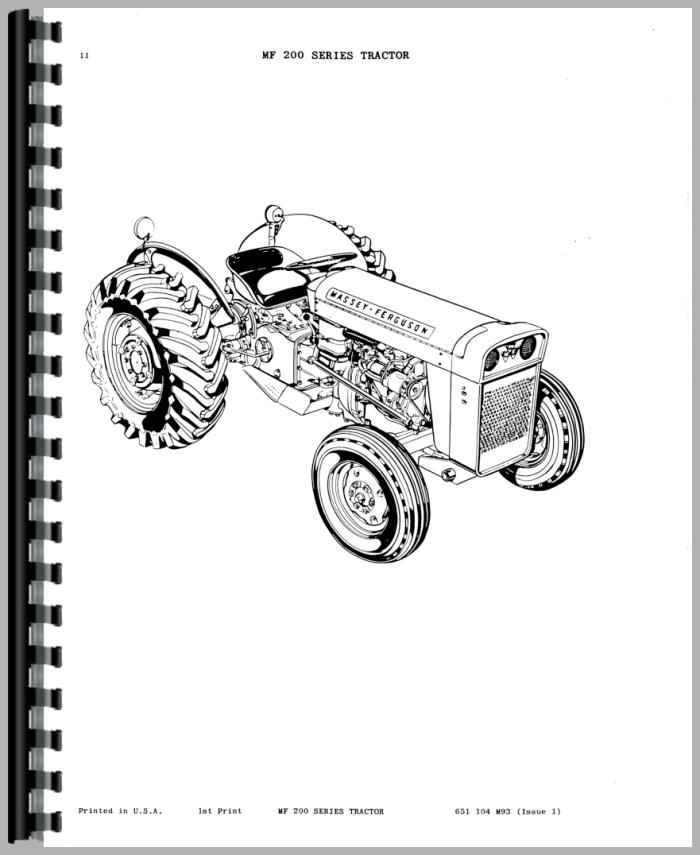 Massey Ferguson 203 Industrial Tractor Parts Manual