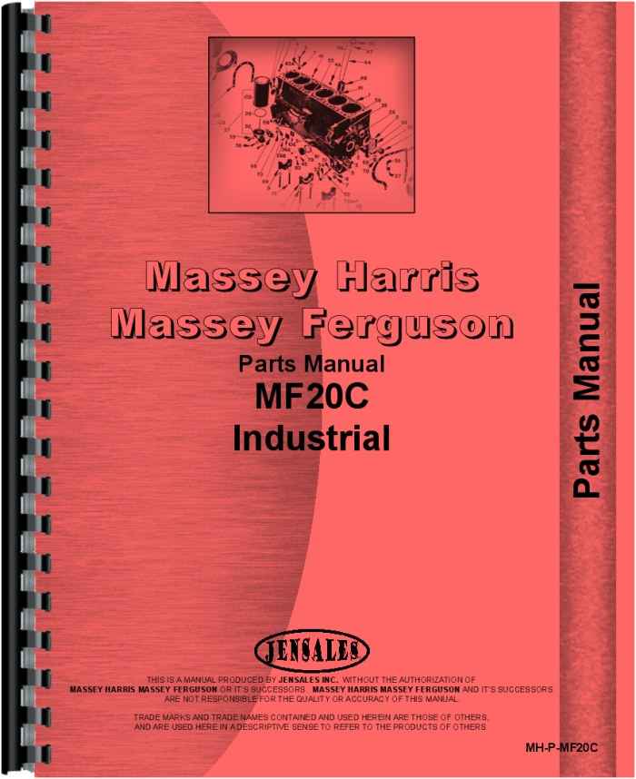 Massey Ferguson 20c Industrial Tractor Parts Manual
