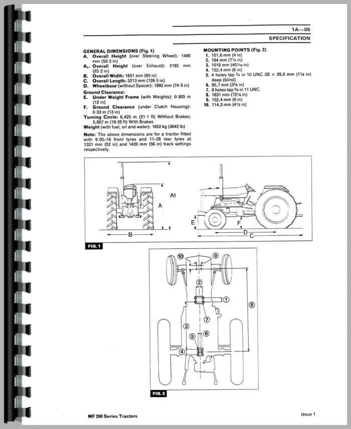 Massey Ferguson MF 283 Dsl Brazilian Made Parts Manual