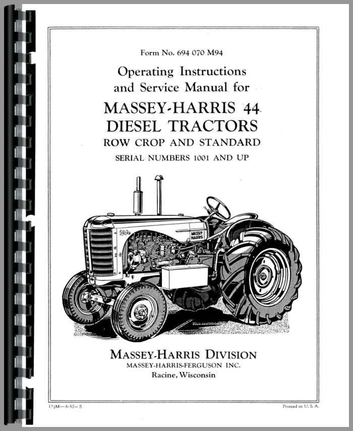Massey Harris 44 Operating and Service Manual