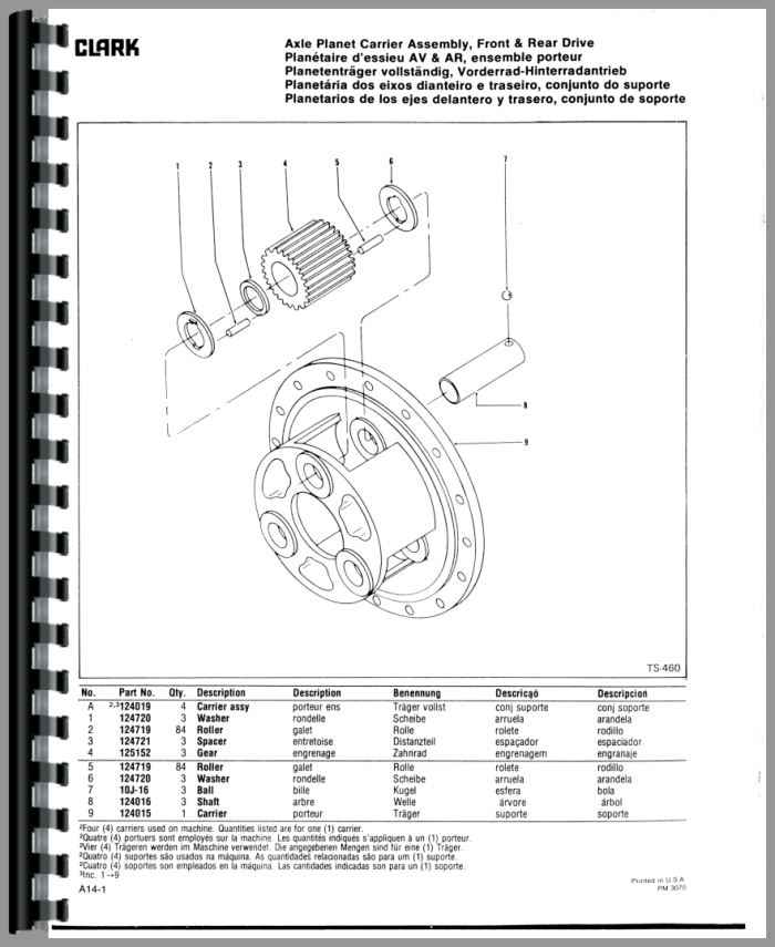 Clark Michigan 275B Wheel Loader Parts Manual Microfich 