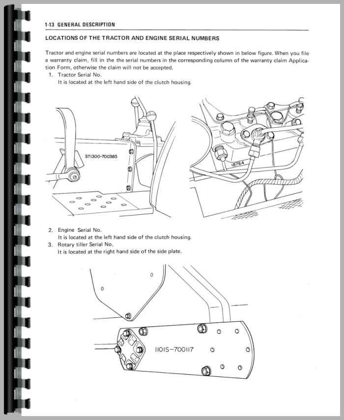 Mitsubishi D1300FD Tractor Service Manual