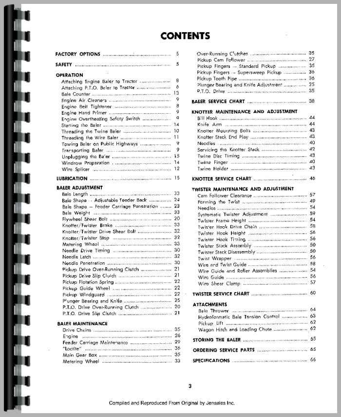 New Holland 273 Baler Operators Manual