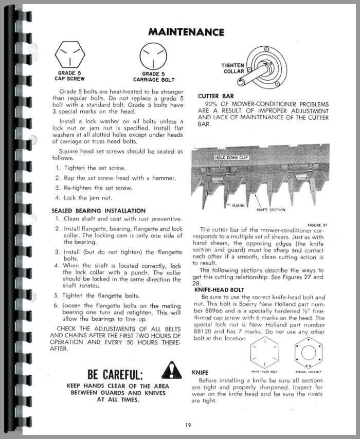 New Holland 479 Haybine Operators Manual