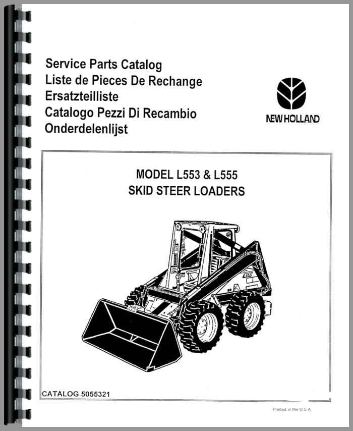 New Holland L553 Skid Steer Parts Manual