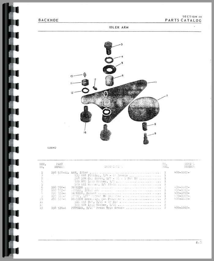 Oliver 1650 Backhoe Attachment Parts Manual
