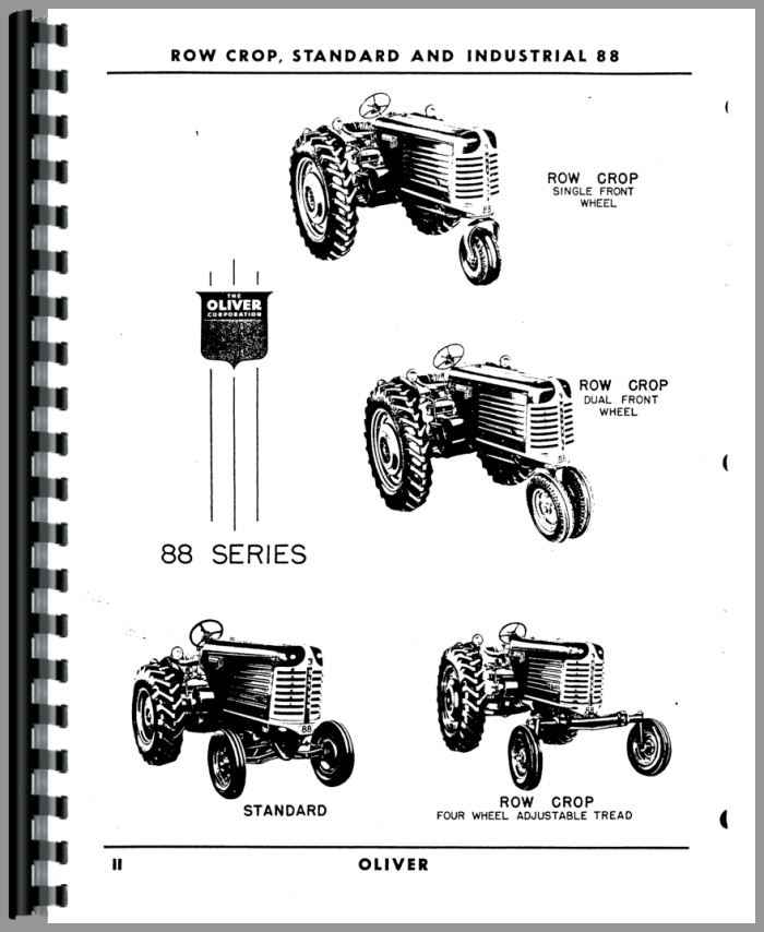 Oliver 88 Tractor Operators Manual