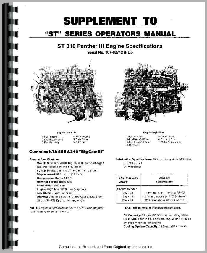 *Steiger Panther 1000 Series Tractor Operation Operators Maintenance Manual 8/82 