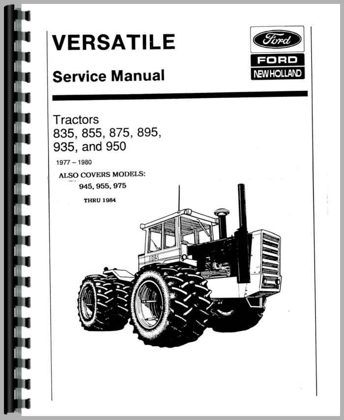 Versatile 835 Tractor Service Manual