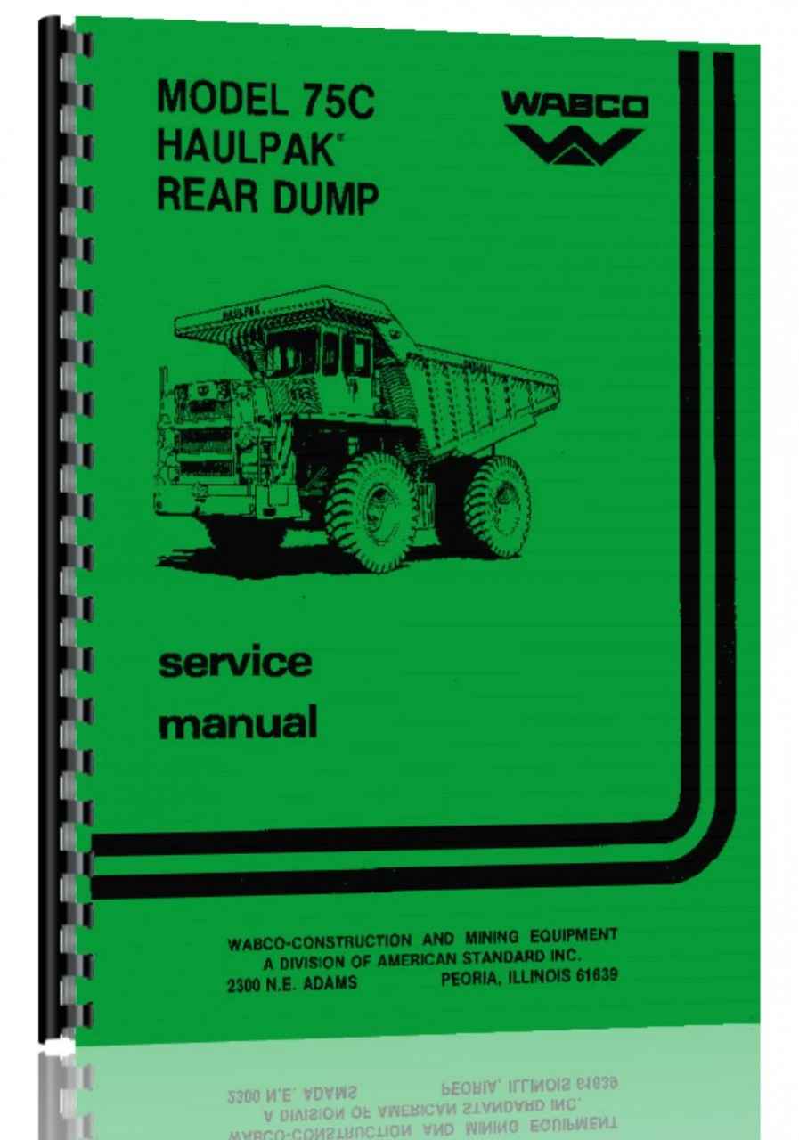 Wabco 75C Haulpak Rear Dump Truck Service Manual (HTWA-BS75CHP)