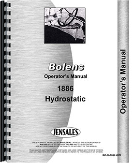 Bolens Husky 1886 Lawn &amp; Garden Tractor Operators Manual
