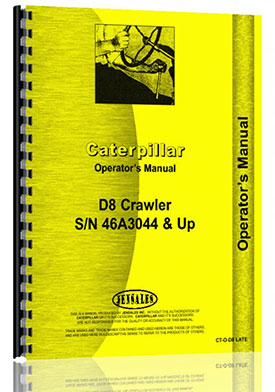 Caterpillar D8K Crawler Operators Manual 